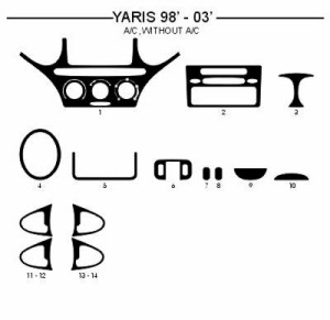 yaris 98-03 dashboard